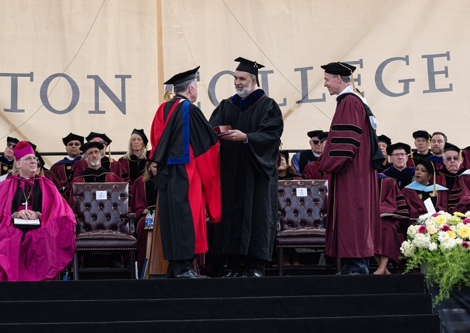 Professor of Biology Welkin Johnson receives the Saint Robert Bellarmine, S.J., Award