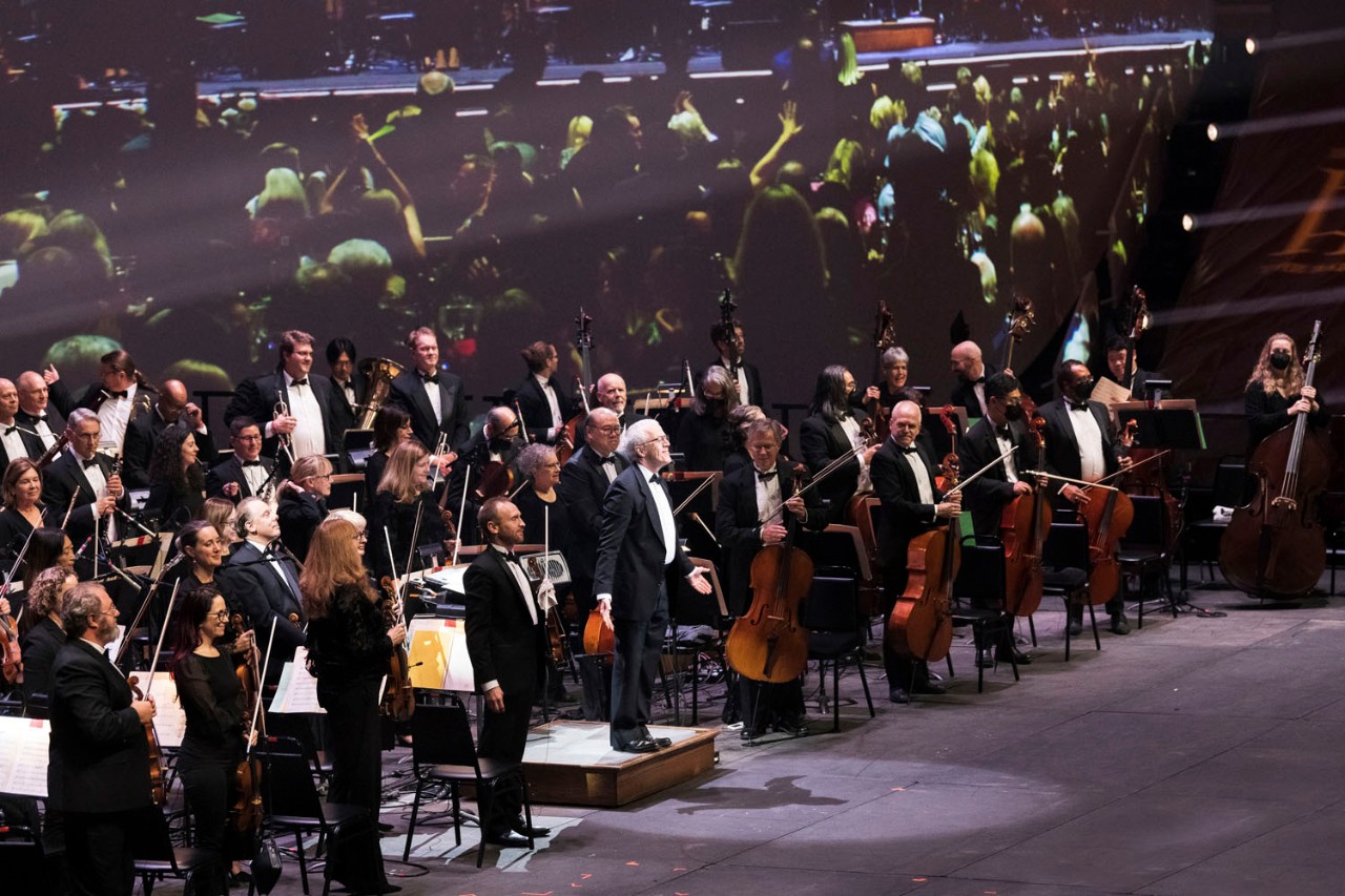 John Finney conducting