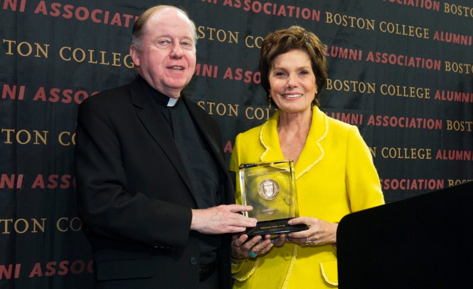 BC President William P. Leahy, SJ, and Maureen Orth 