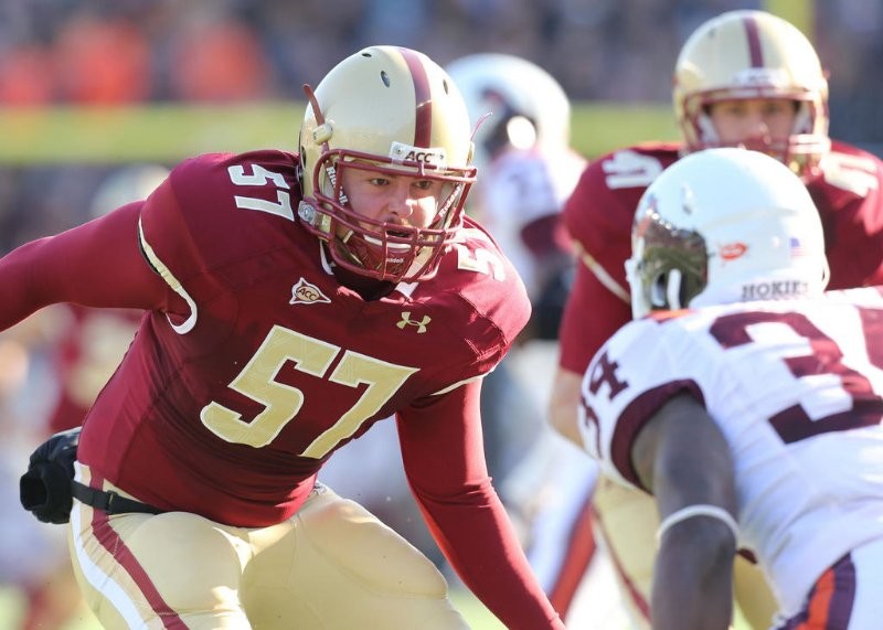 Sean Flaherty on the football field 