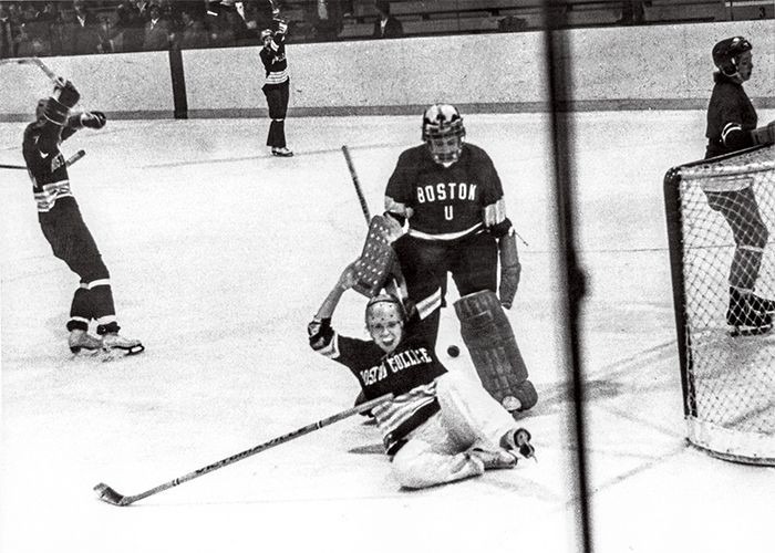 BC scores a goal against BU