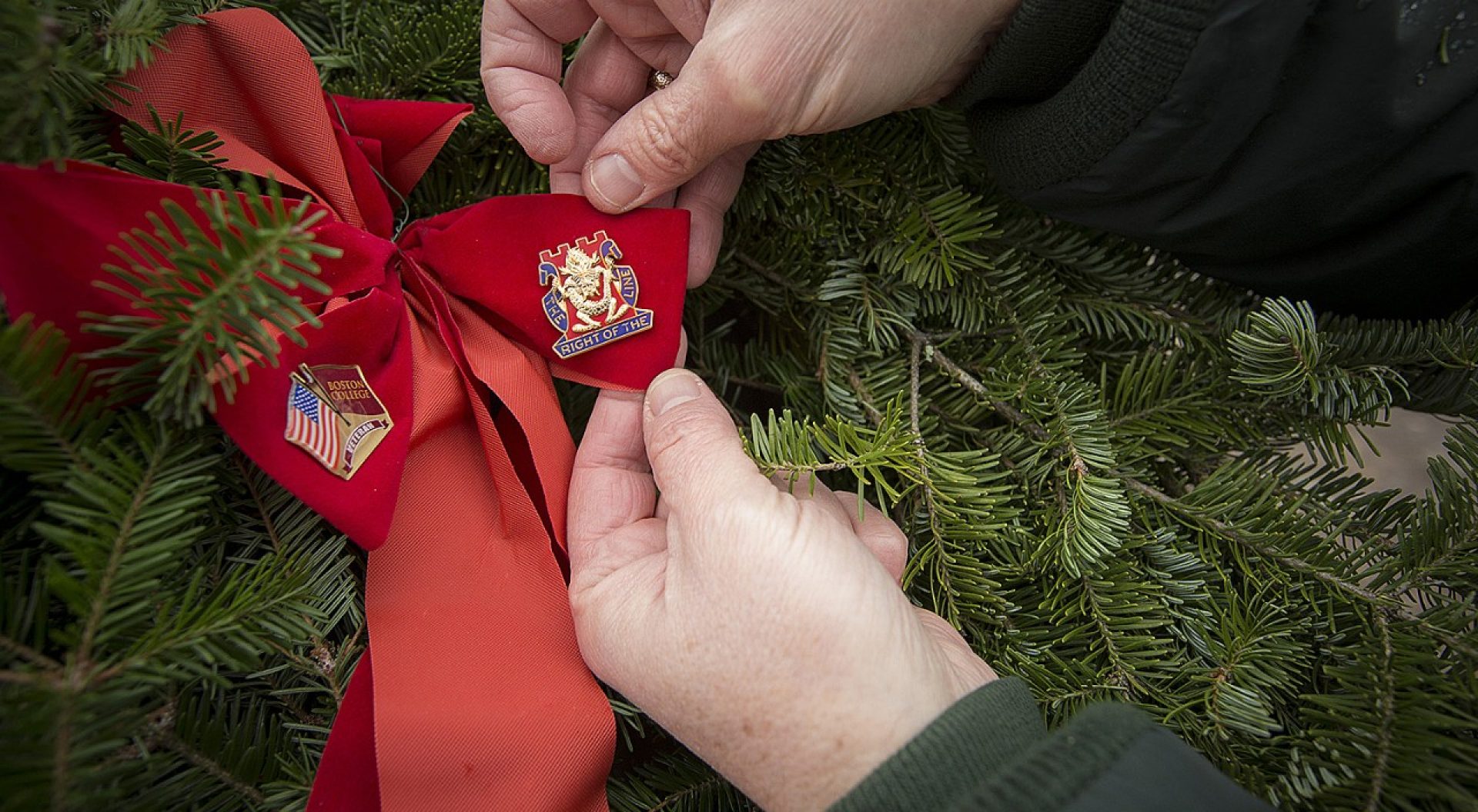 Wreath before it is placed on grave