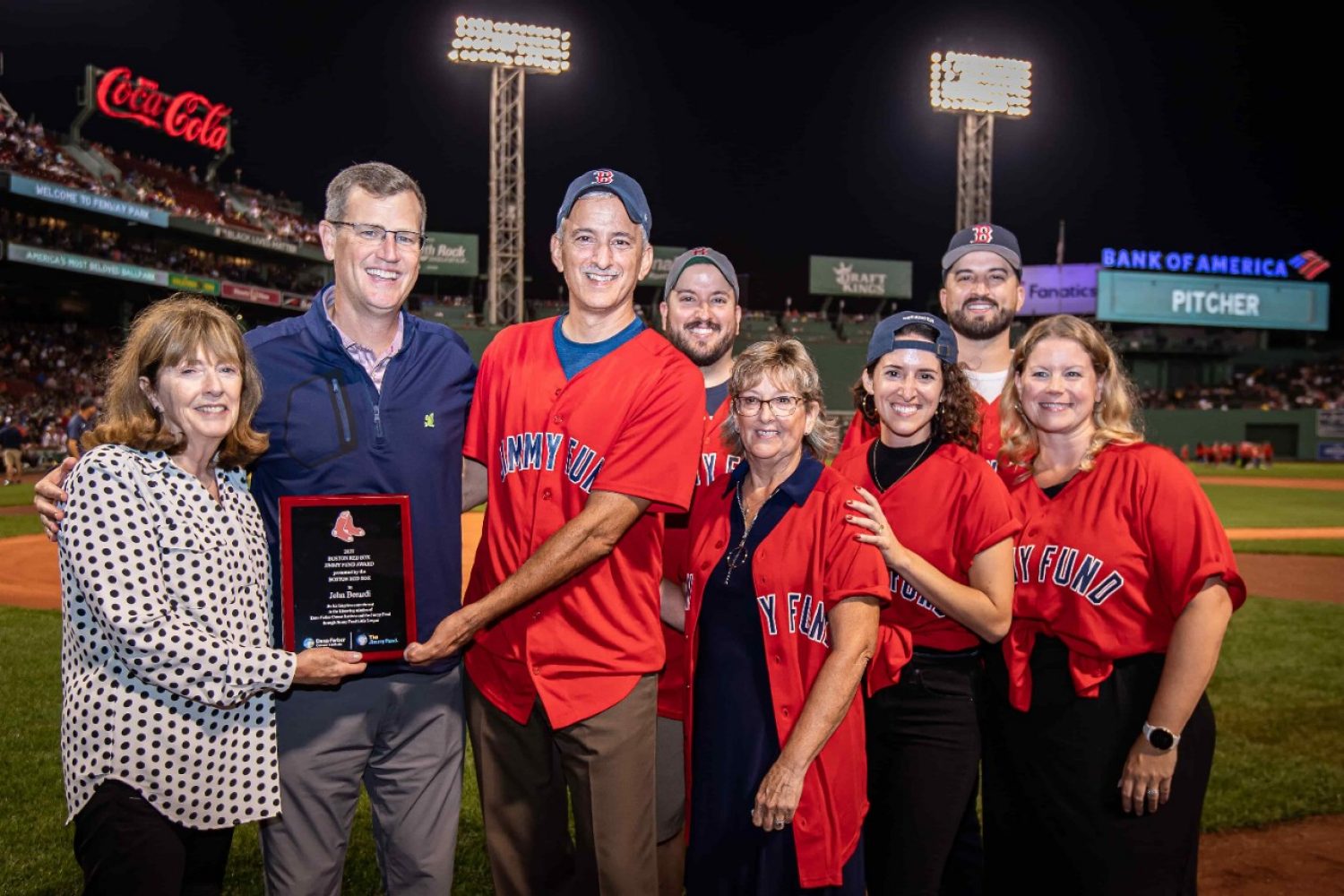 Presentation of the Jimmy Fund Award at Fenway Park (Photo by Griffin Quinn/Boston Red Sox)
