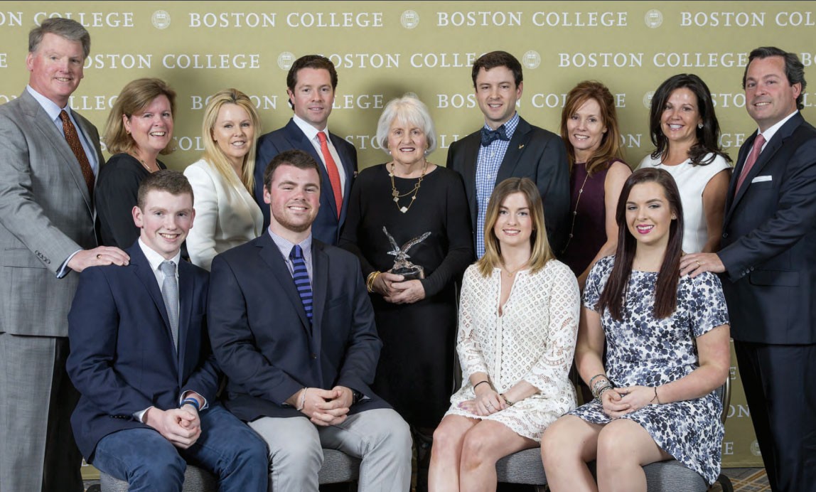 The Connell family at Boston College in 2016