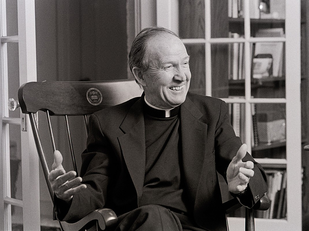 Fr. Monan in his office Fr. Monan in his office