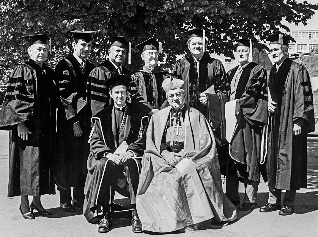 Fr. Monan and Cardinal Medeiros