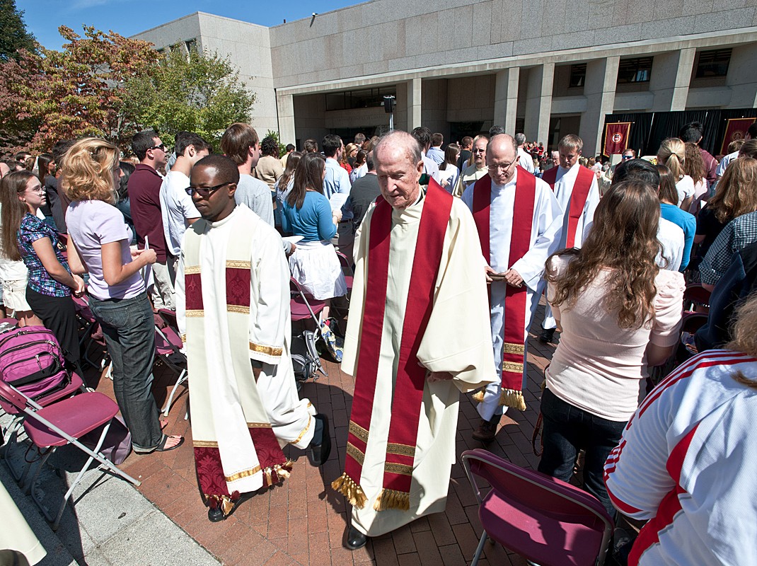 Fr. Monan at the Mass of the Holy Spirit Fr. Monan at the Mass of the Holy Spirit