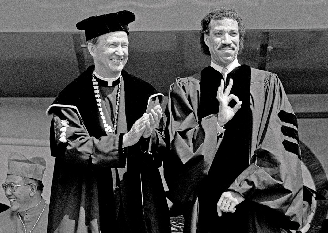 Fr. Monan with Lionel Richie