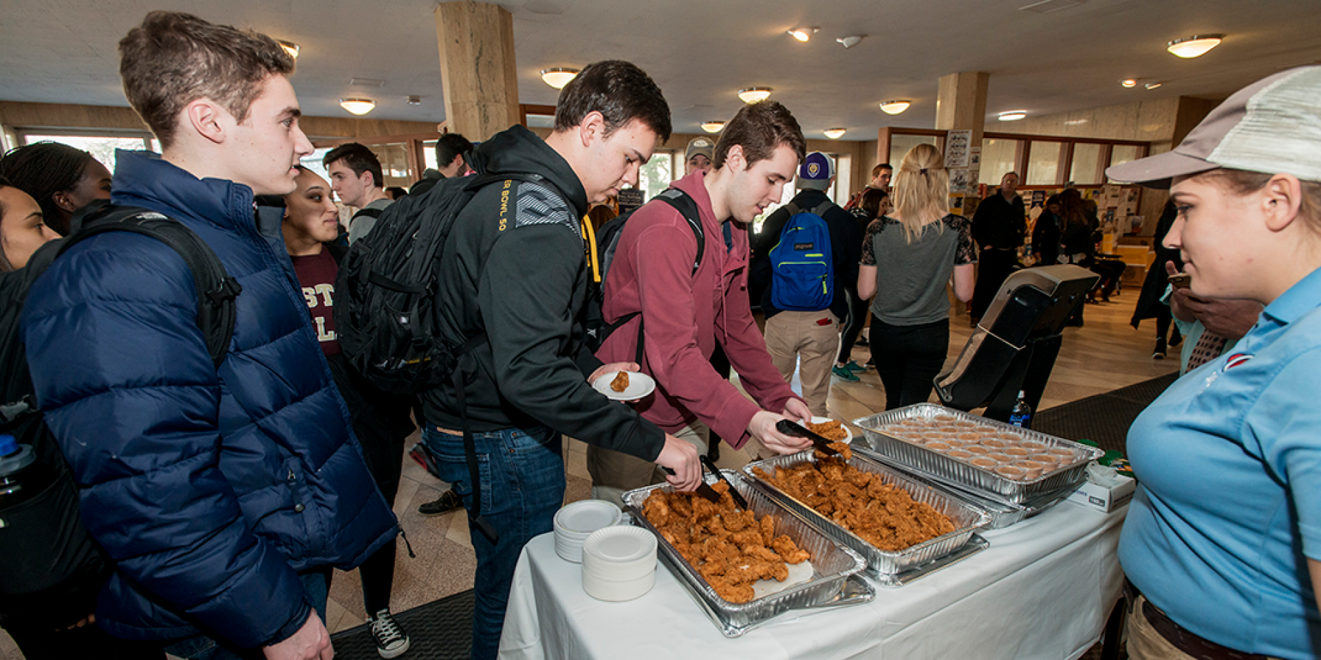 BC students enjoying Raising Cane's