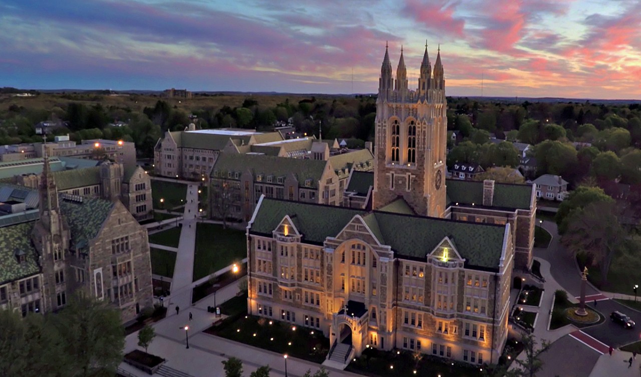 Gasson Hall at sunset