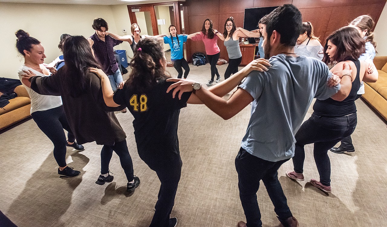 Hellenic Society dance rehearsal