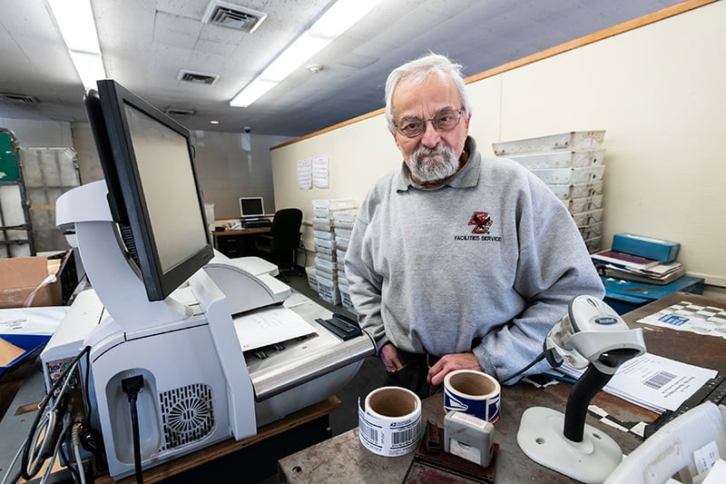 Bob_Sforza_800 Bob Sforza in the mailroom