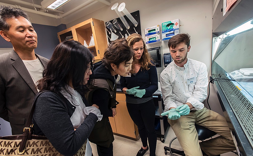 Assistant Professor of Psychology Alexa Veenema introduced a 'Bring Your Parents to the Lab Day'