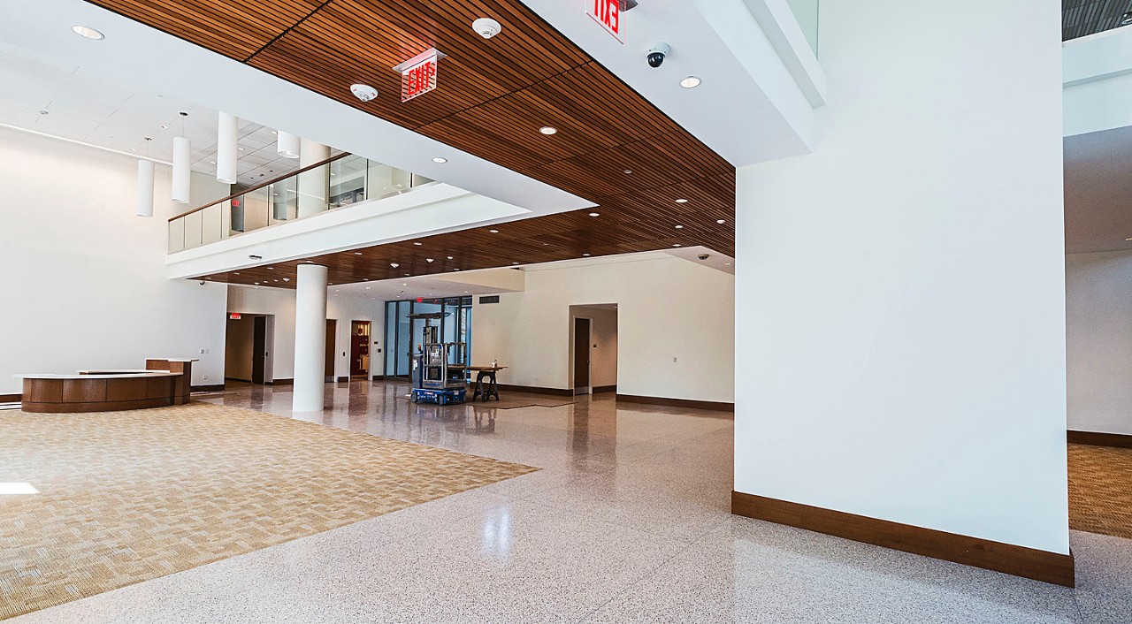 The lobby of the Thomas More Apartments. 