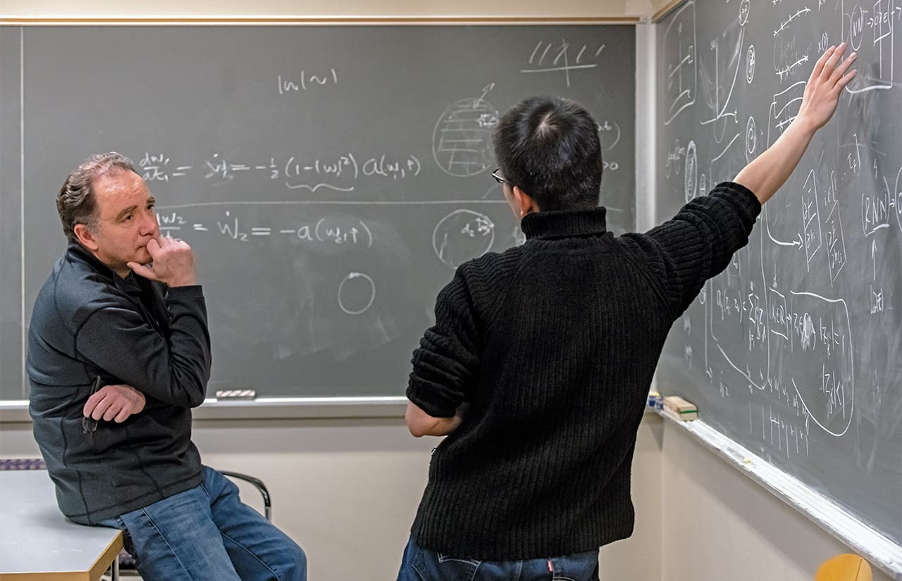 Associate professor of physics Jan Engelbrecht and Tong Yang