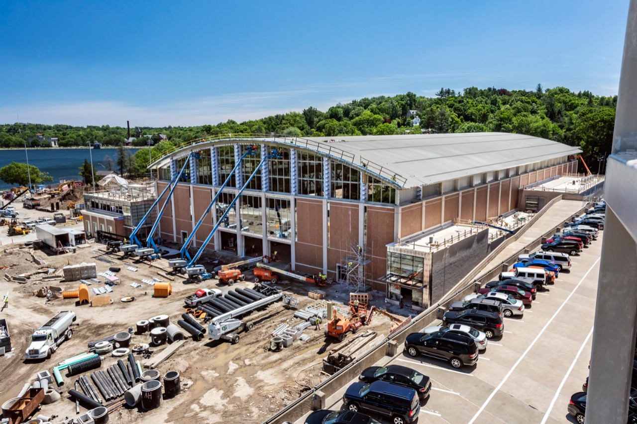 The field house adjacent to Alumni Stadium. The field house adjacent to Alumni Stadium.