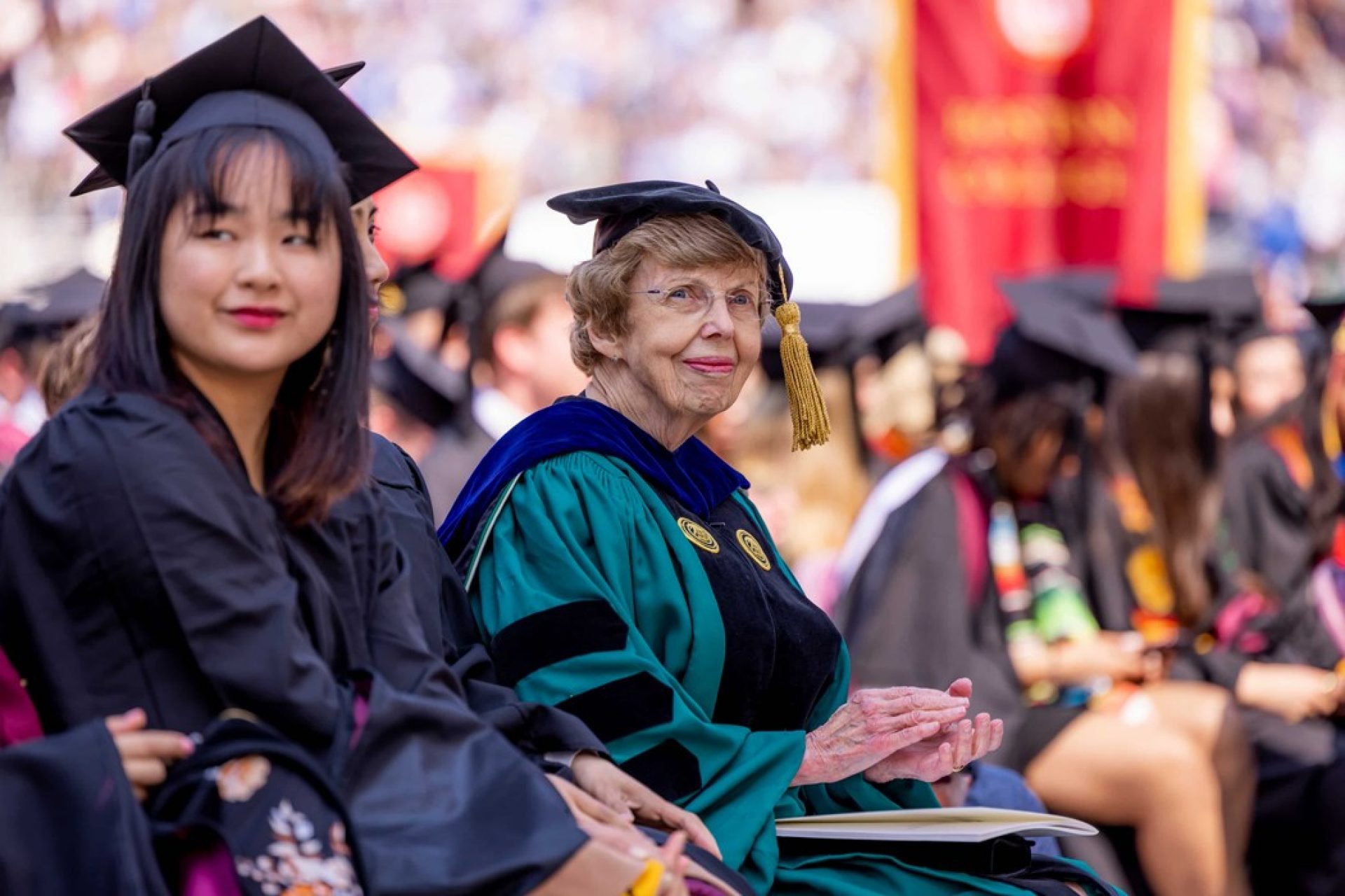 Mary Walsh in academic regalia