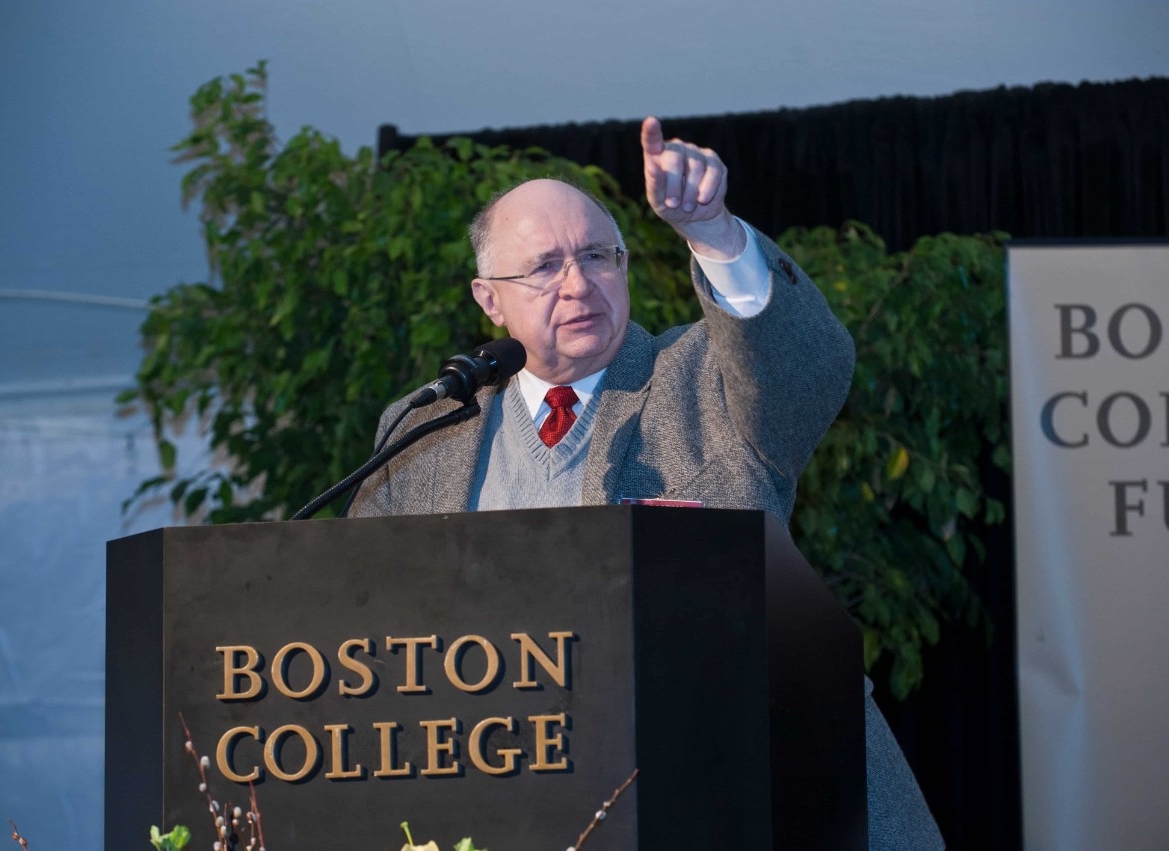 Fr. Michael Himes at the podium