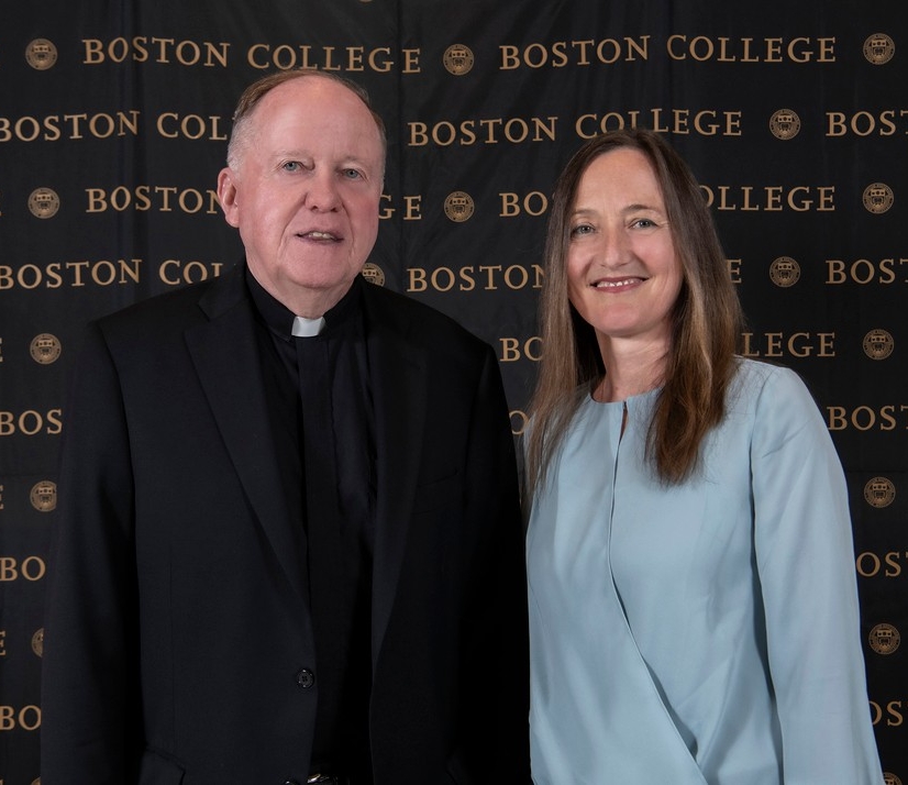 BC President William P. Leahy, S.J., and Barbara Gawlick