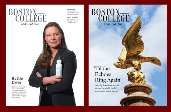 Boston College Magazine covers 