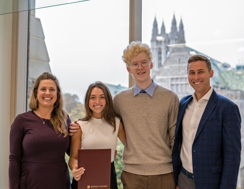 Jessica Kensky, Jennifer Castro '26, Ansel-Ikaei Kufta '24, and Patrick Downes