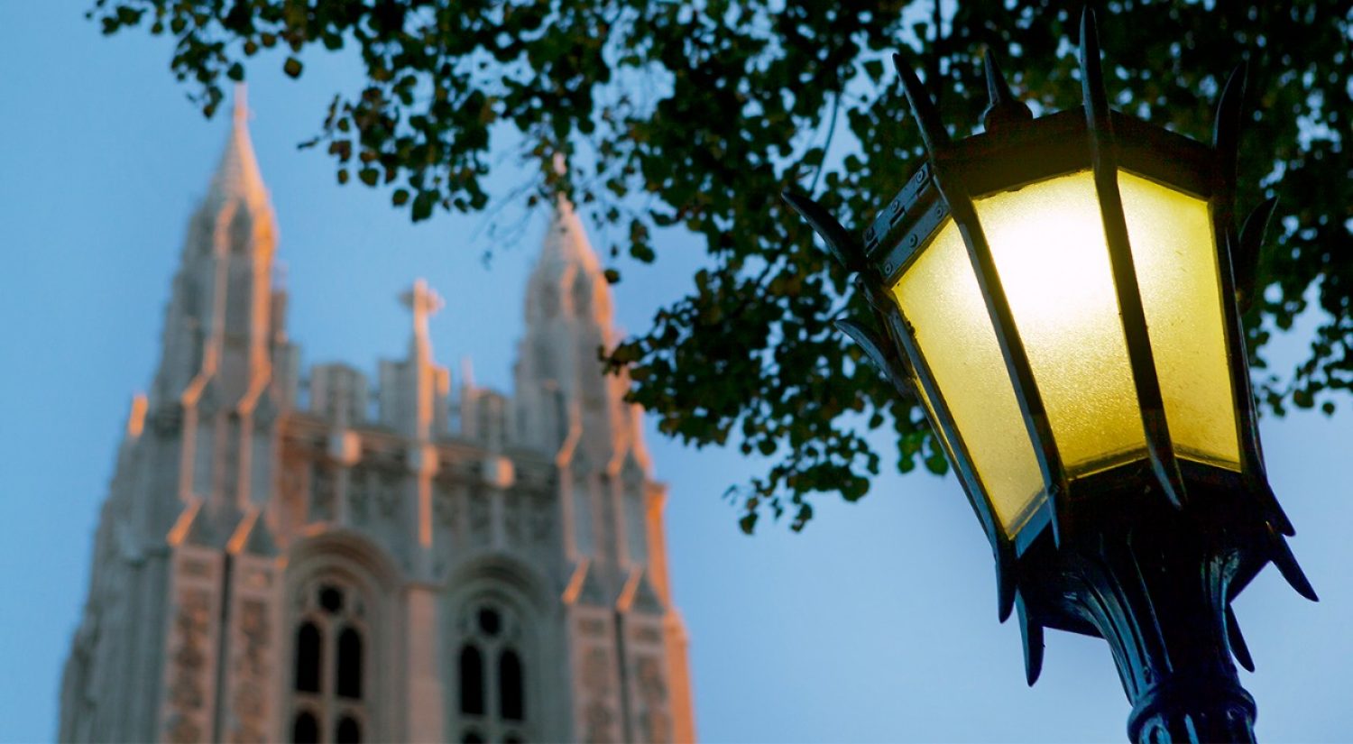Gasson tower with lamp