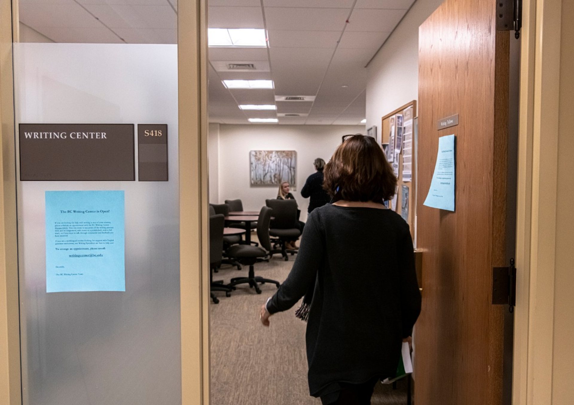 Entrance to BC Writing Center