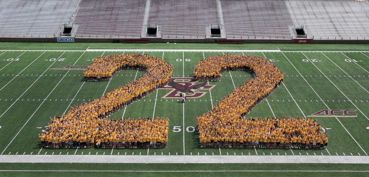 Class of 2022 official portrait in Alumni Stadium