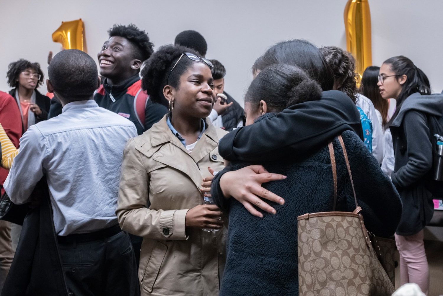 A reception for first-generation students at BC