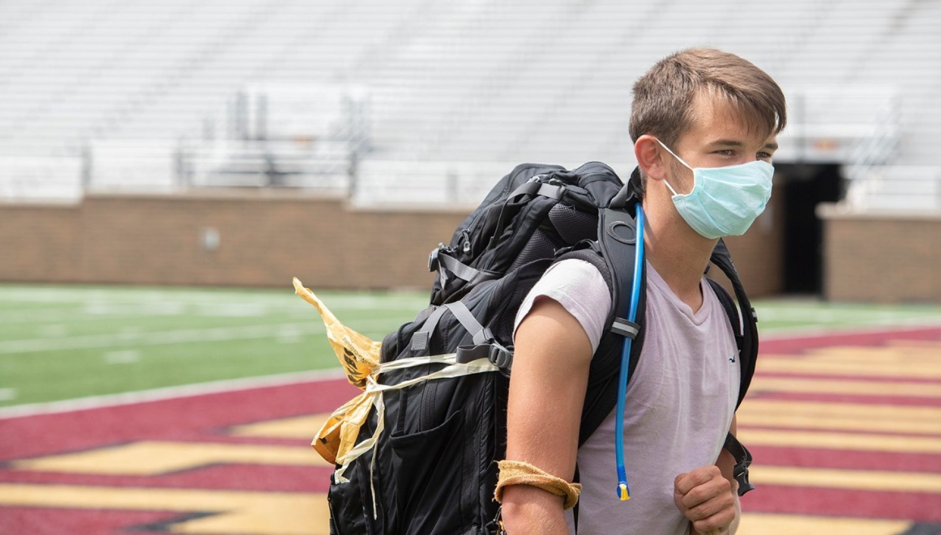 Gordon Wayne standing in Alumni Stadium