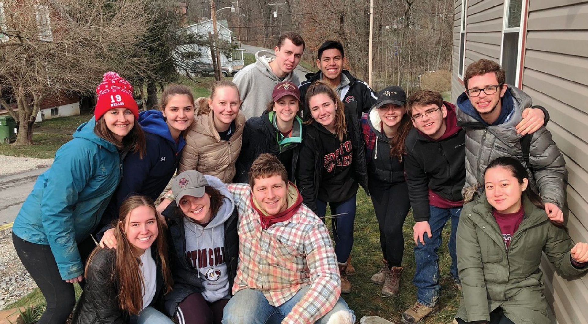 Group of student volunteers in 2018