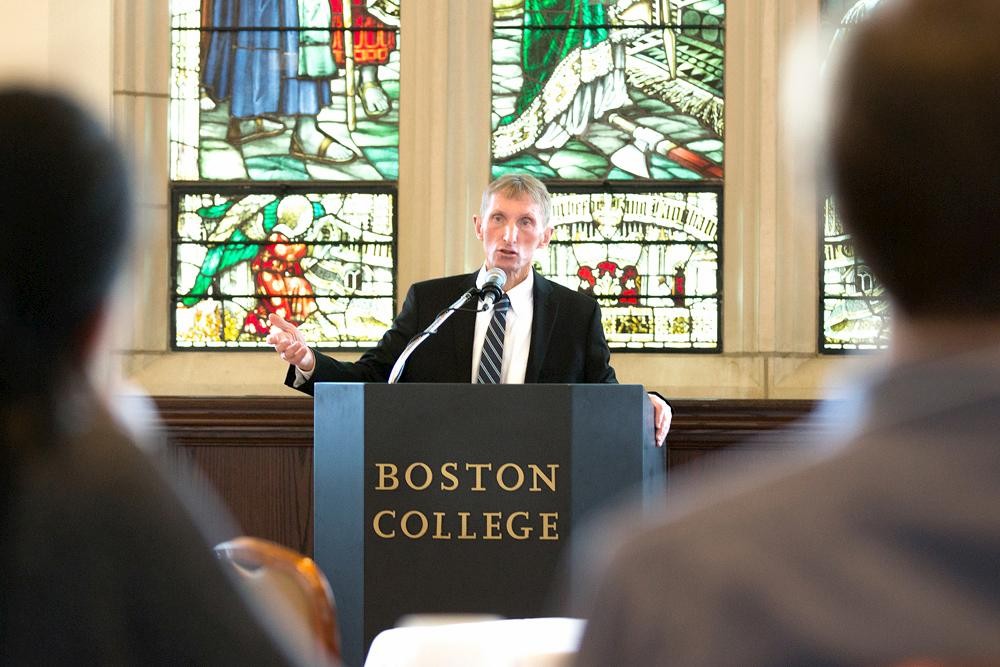 BCPD Chief William Evans addresses the conference