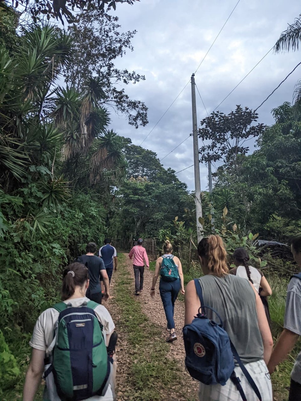 BC students on a hike