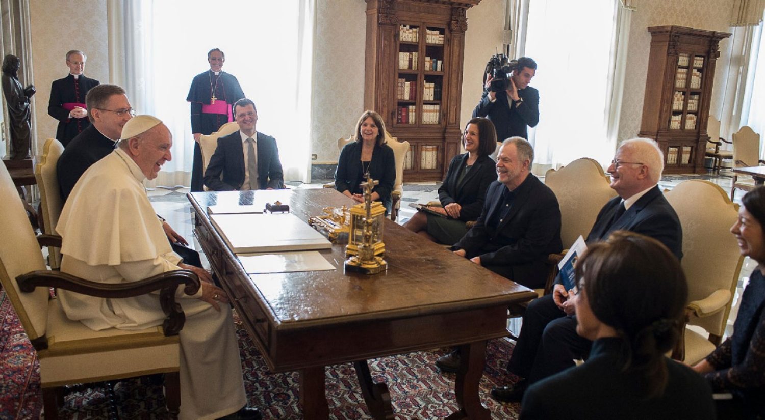 Pope Francis with Boston College Canisius Professor James Keenan, S.J.