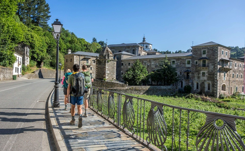 Approaching the 6th-century Benedictine monastery in Samos