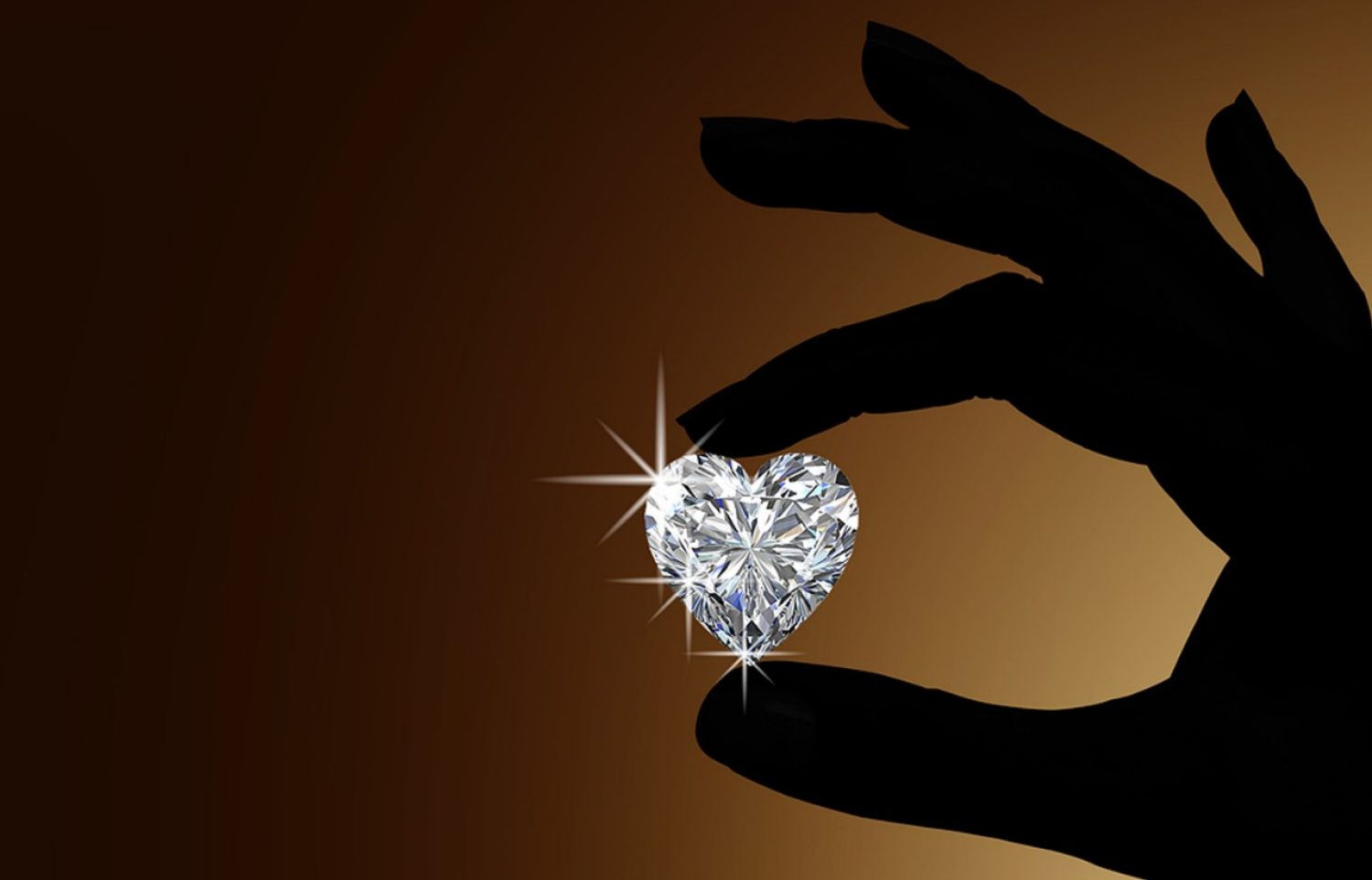 Hand holding diamond
