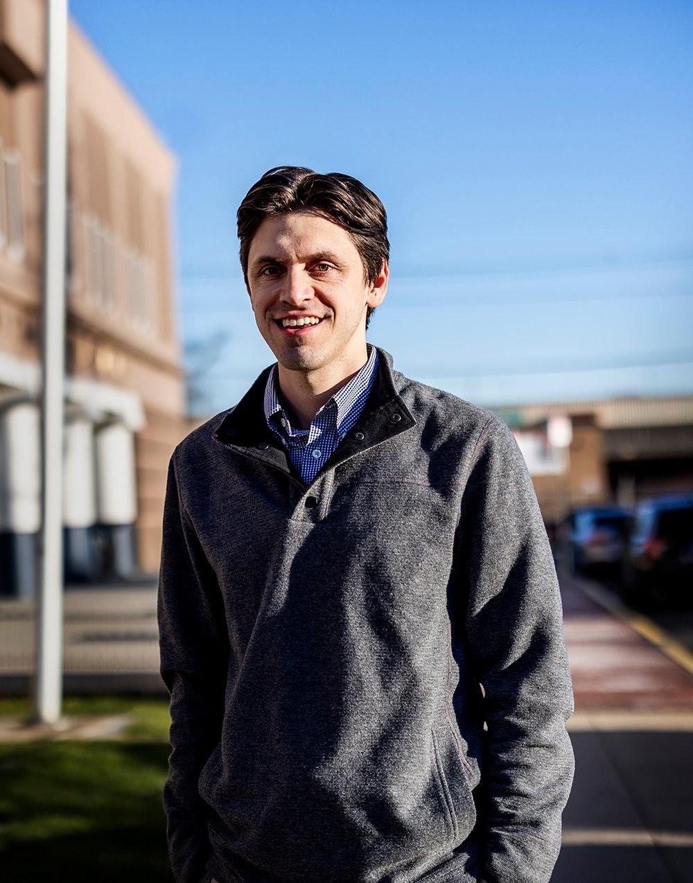 Matt DelSesto outside the Suffolk Country House of Correction. 