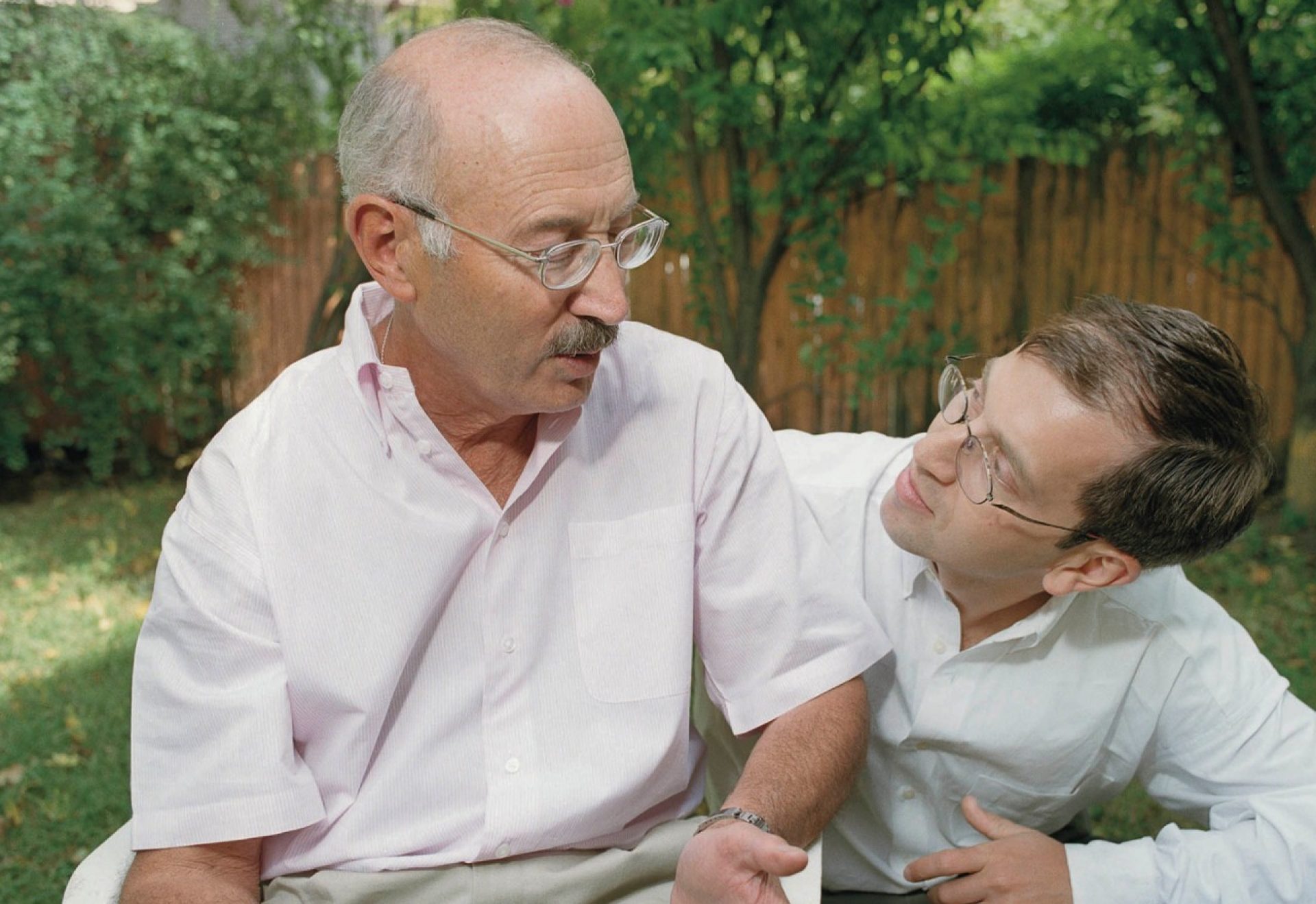 Maxim Shrayer with his father David Shrayer-Petrov