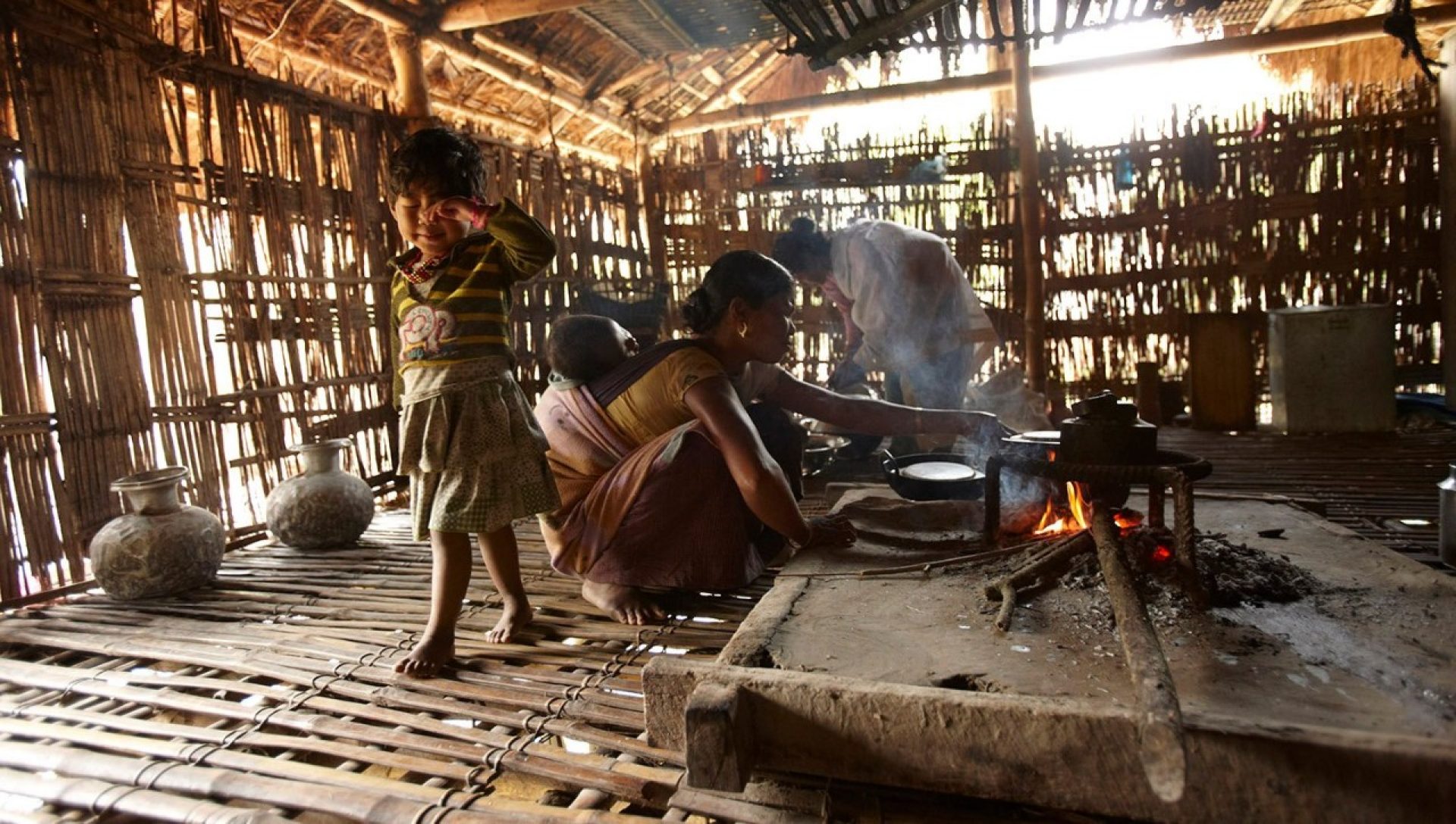 A brick kiln with a smokestack