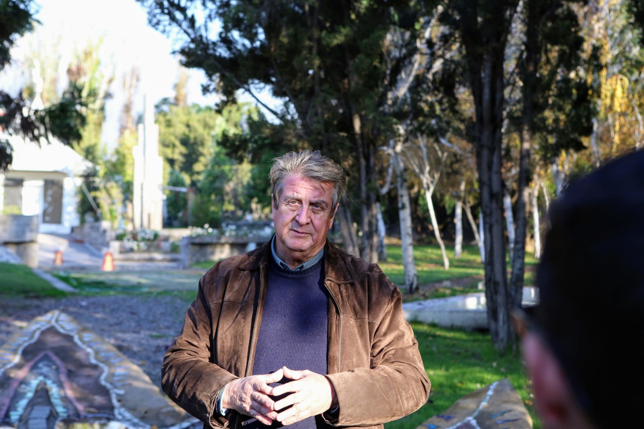 Tour of the former detention center known as Villa Grimaldi, Santiago, Chile. Pictured: Pedro Matta, who was detained in 1975 and tortured during his 16-month detention.