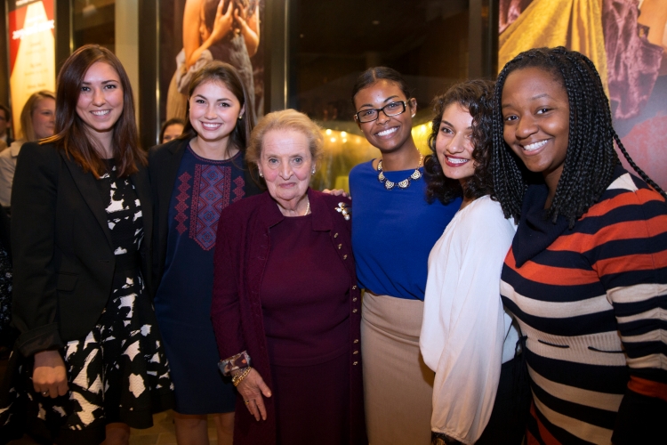 Former US Secretary of State Madeleine Albright chatted with students