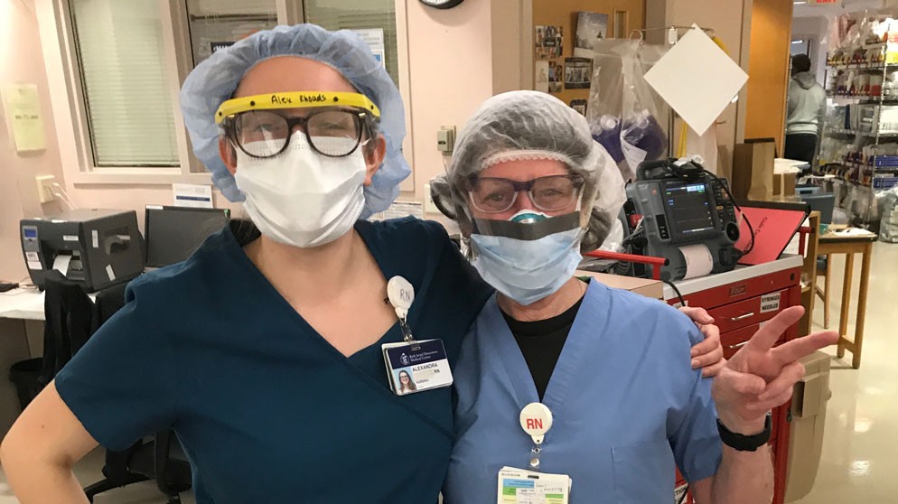 Jane Ashley (right) at Beth Israel Deaconess Medical Center