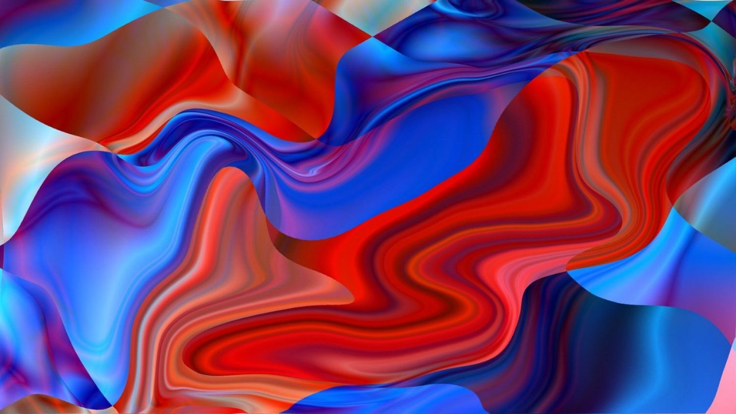 An abstract red and blue image