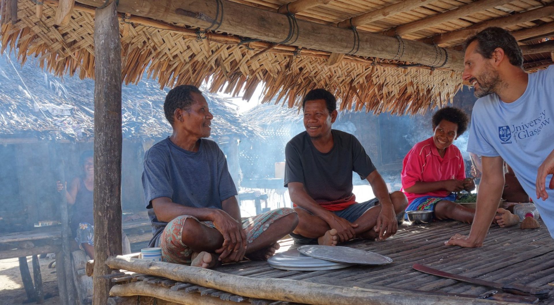 Residents of Papua New Guinea participating in the 'gasping face' study