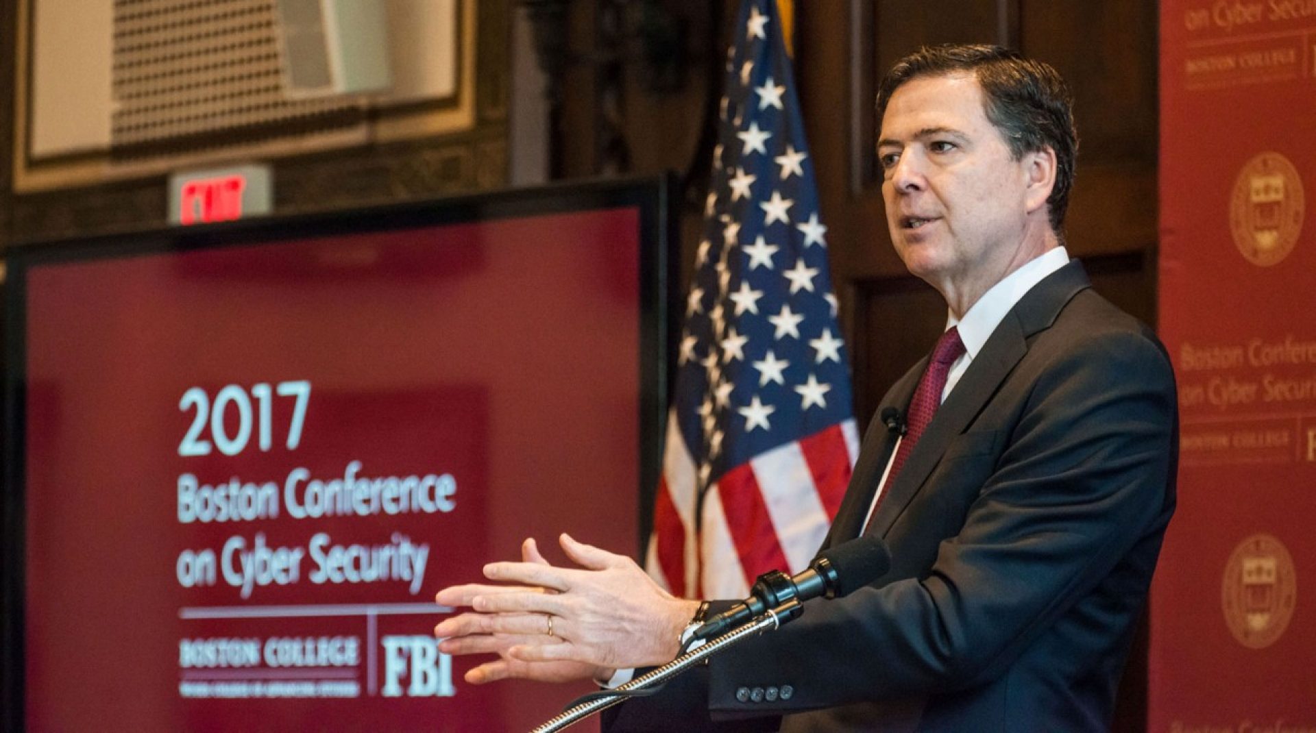 FBI Director James B. Comey at BC conference on cyber security