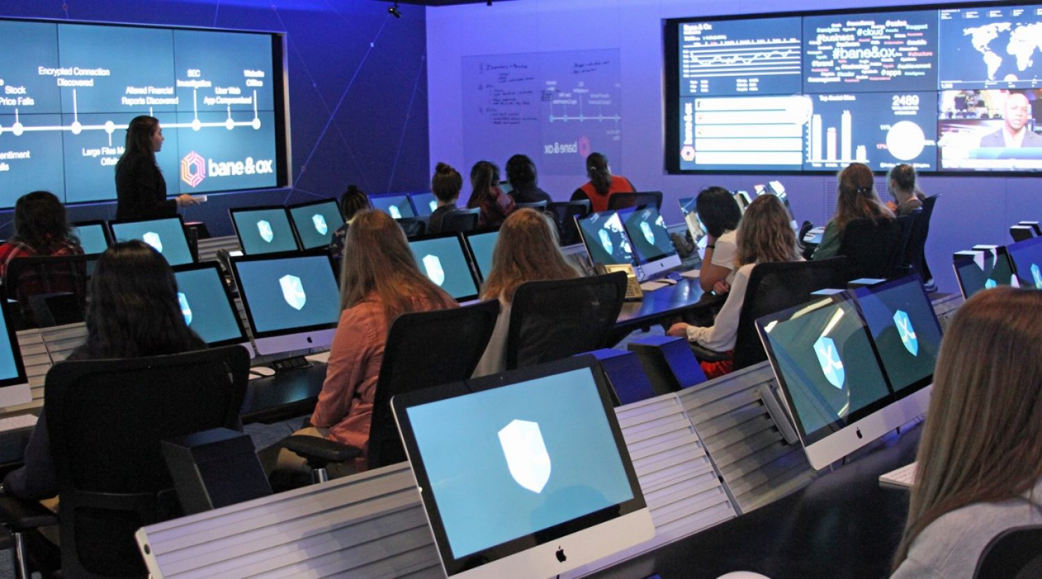 Participants in Cyber Day 4 Girls, hosted by IBM Security and Boston College