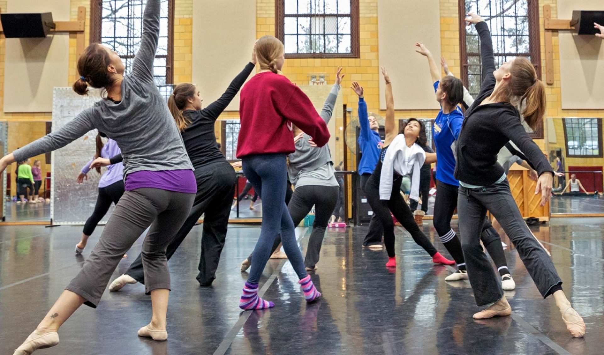Dance group in the Brighton dance studio