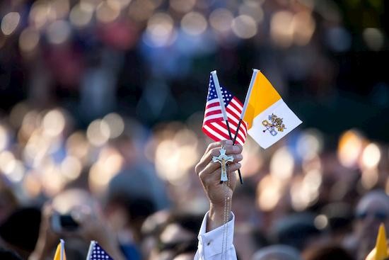 Vatican and US flag