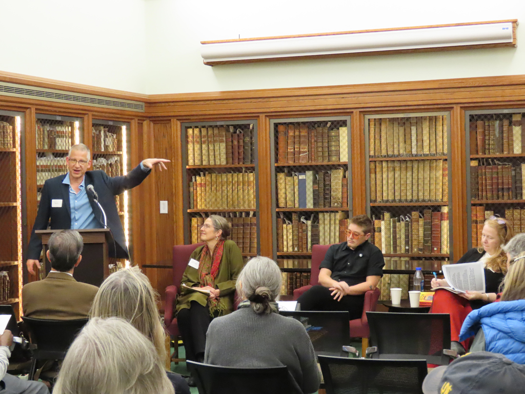 Christian Dupont introduces our panel “Identity and the Catholic Imagination” in Burns Library