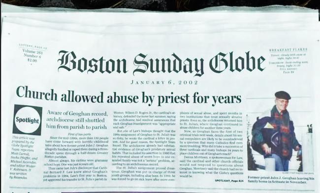 Image of Boston Globe Jan 6, 2002 frontpage